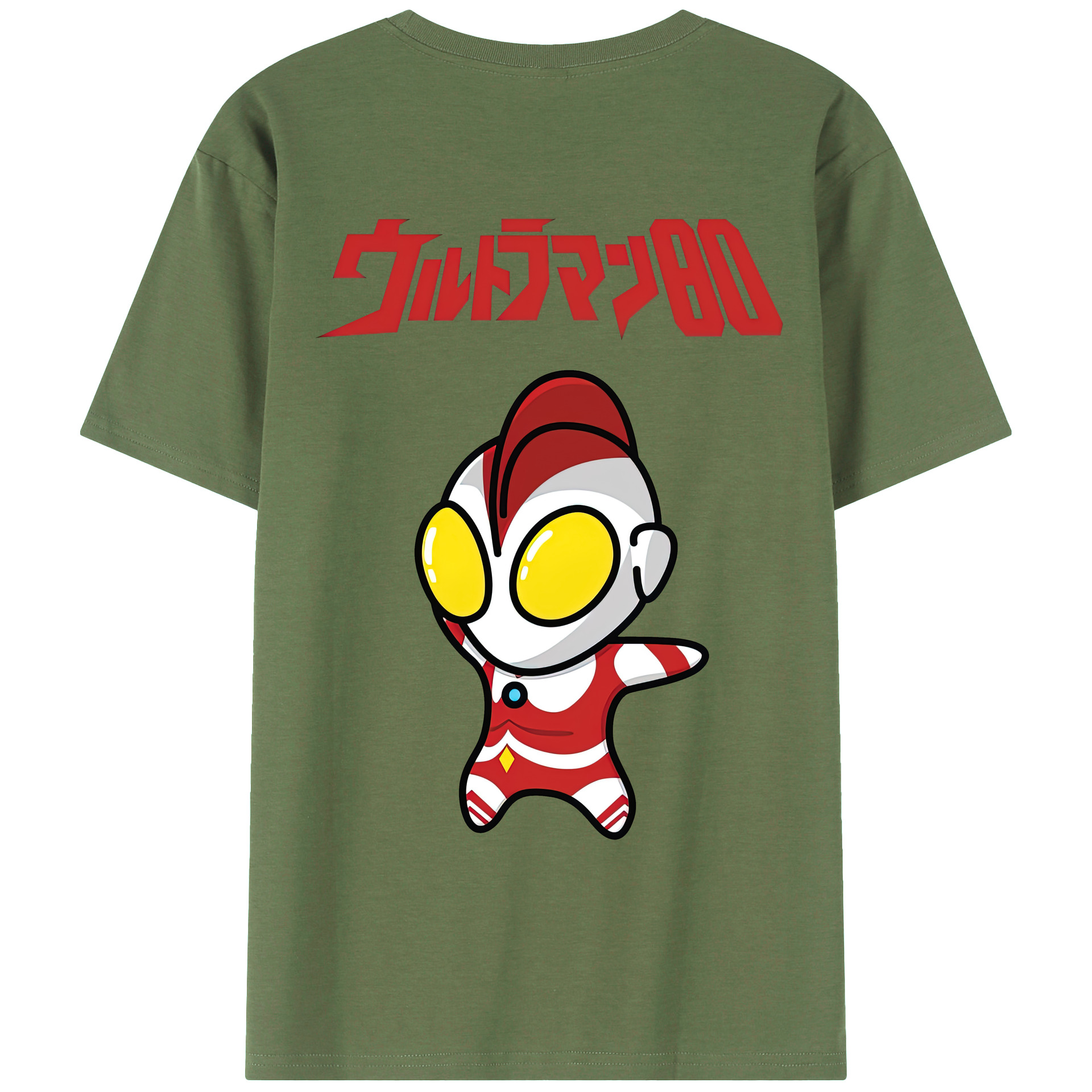 （画像用） ウルトラマン Ultraman 綿100％ メンズ半袖Tシャツ（バックプリント） 通気性